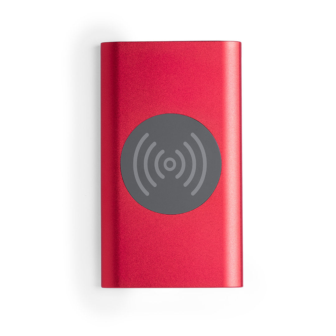 Power bank sans fil 5w, 4 000 mAh, en aluminium TIKUR rouge