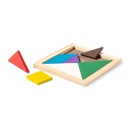 Jeu d'éveil en bois : puzzle éducatif avec pièces colorées pour les petits.