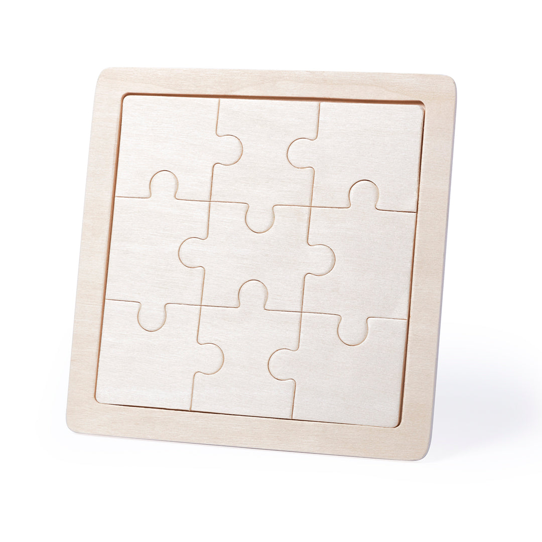 Puzzle personnalisable en bois : jeu éducatif de 9 pièces pour les petits.