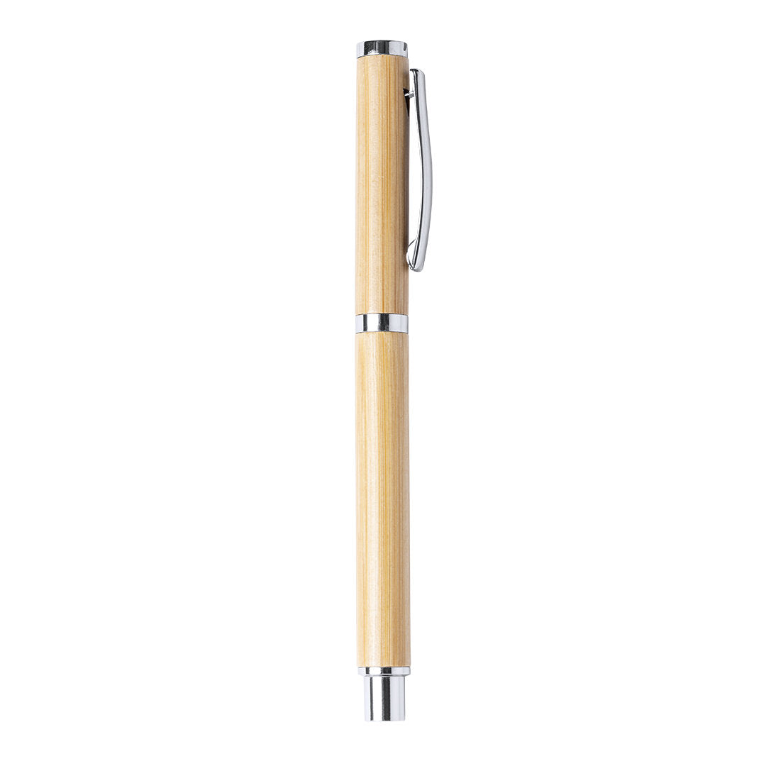 stylo tamirox avec Accessoires chromés, ajoutant une élégance moderne au design naturel du roller.