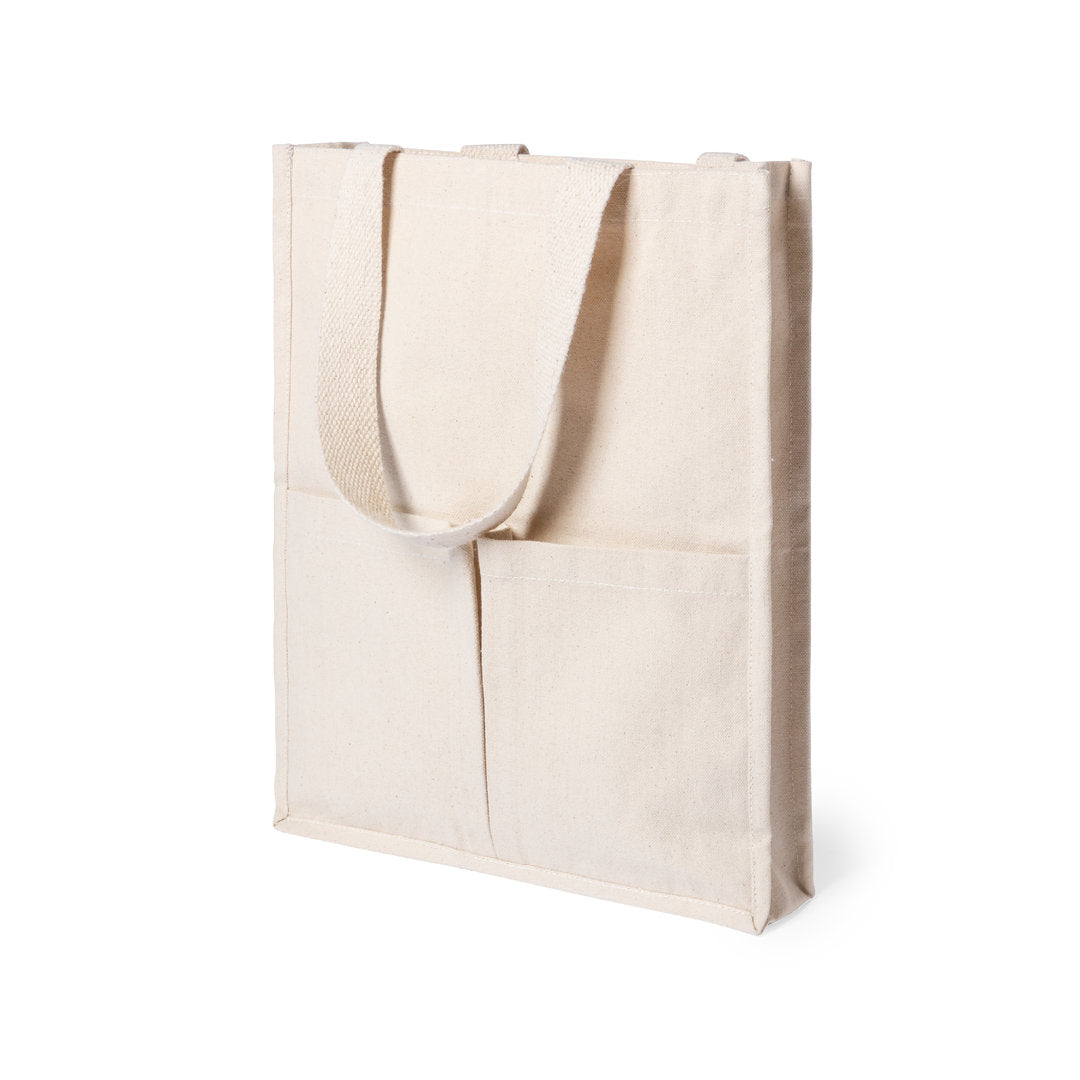 sac en toile avec Deux poches extérieures pratiques pour un accès facile et une organisation optimale.