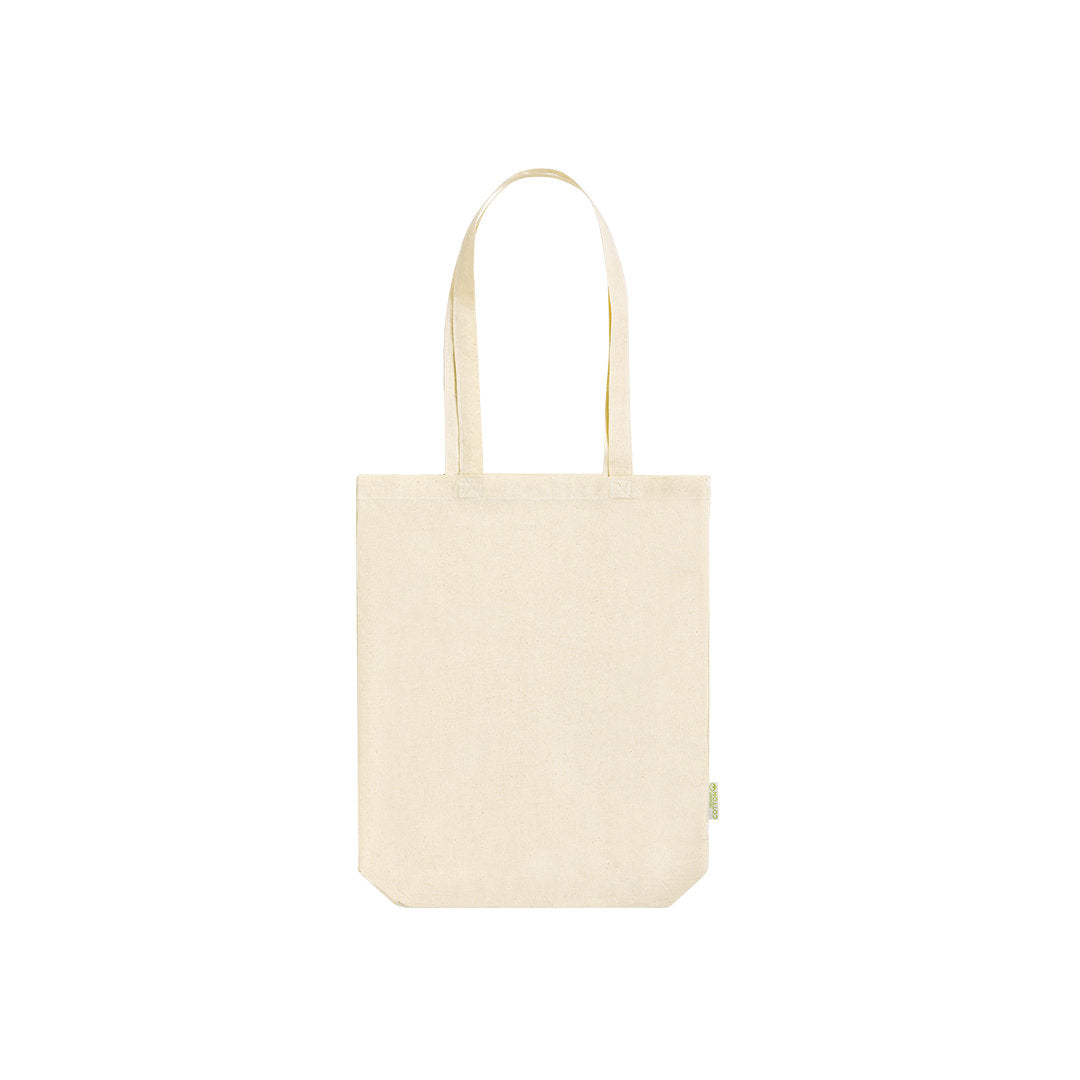 tote bag Poignées longues et renforcées en coton biologique de 70 cm pour un confort accru.
