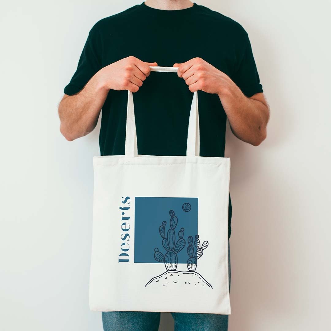 sac en toile avec Matériau écologique, 100% coton, favorisant une alternative durable et respectueuse de l'environnement.