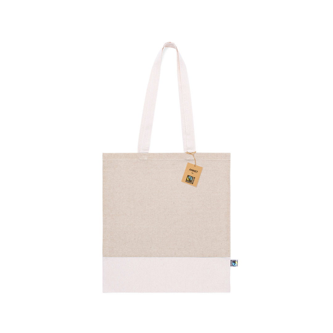 Sac 100% coton de 140g/m2 ANNET FAIRTRADE blanc creme