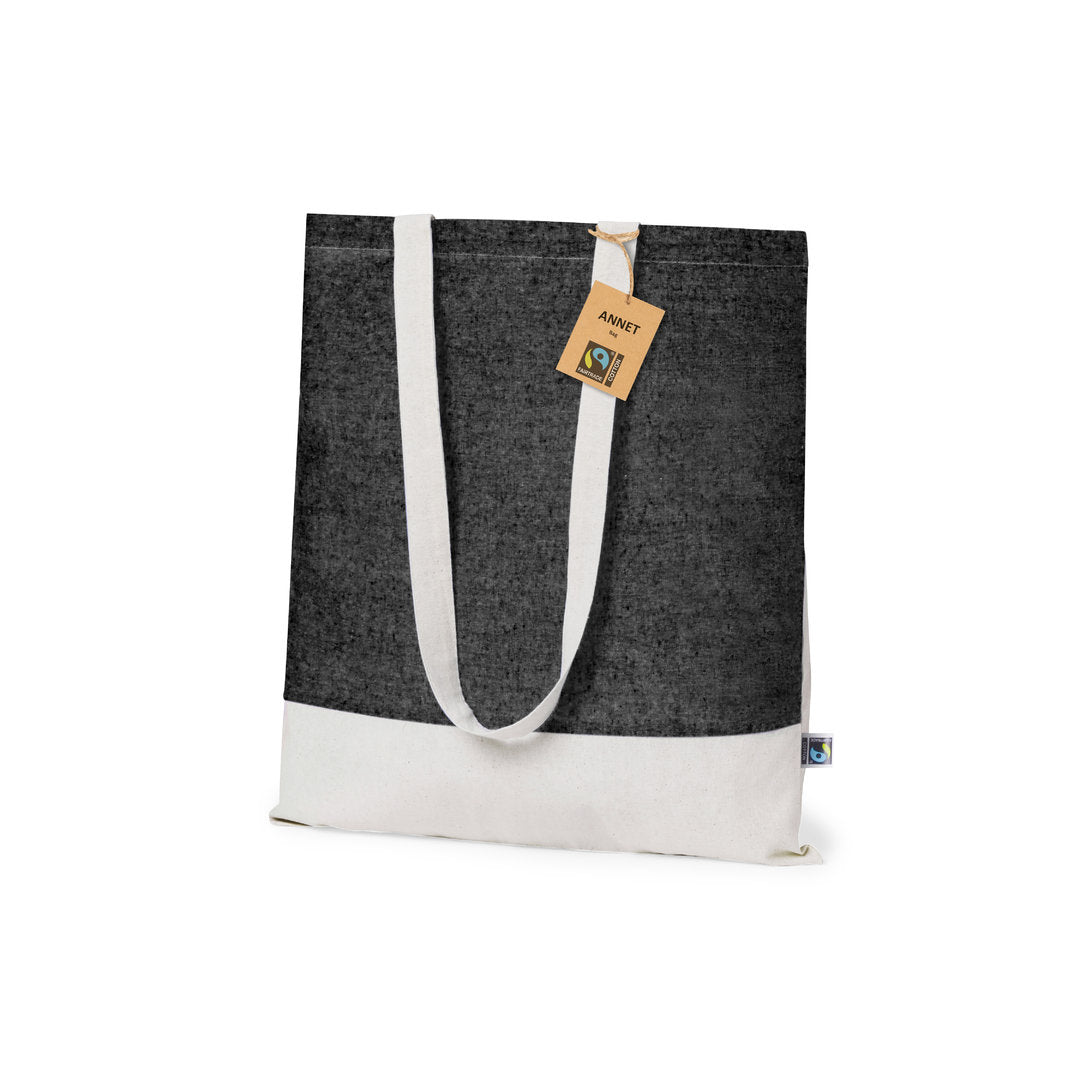 Sac 100% coton de 140g/m2 ANNET FAIRTRADE avec logo entreprise