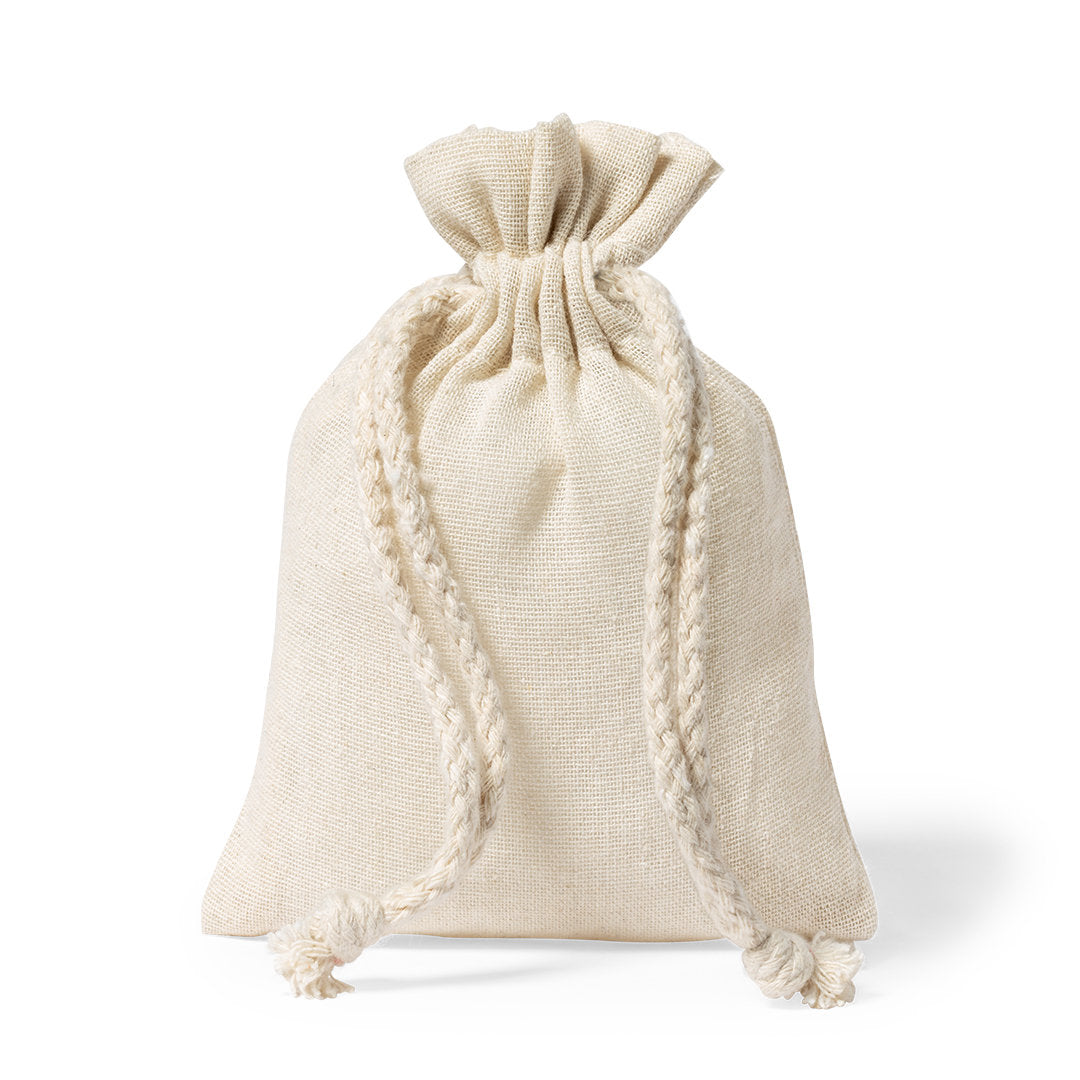 Accessoire éco-friendly : petit sac de la ligne Nature en coton, 105 g/m2, avec fermeture à cordon.