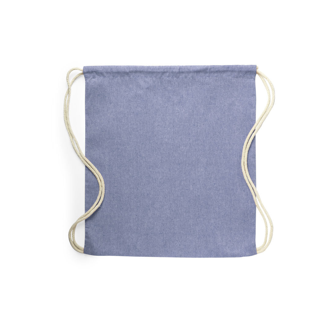 Sac à dos 100 % coton recyclé 120 gr / m2 KONIM bleu