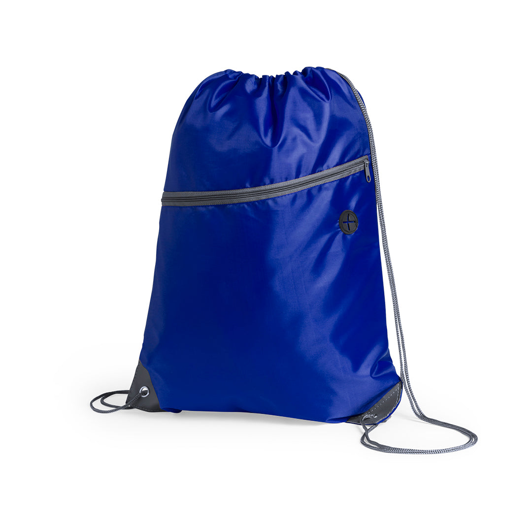 Sac à dos à cordelettes en polyester doux 210d BLADES bleu foncé