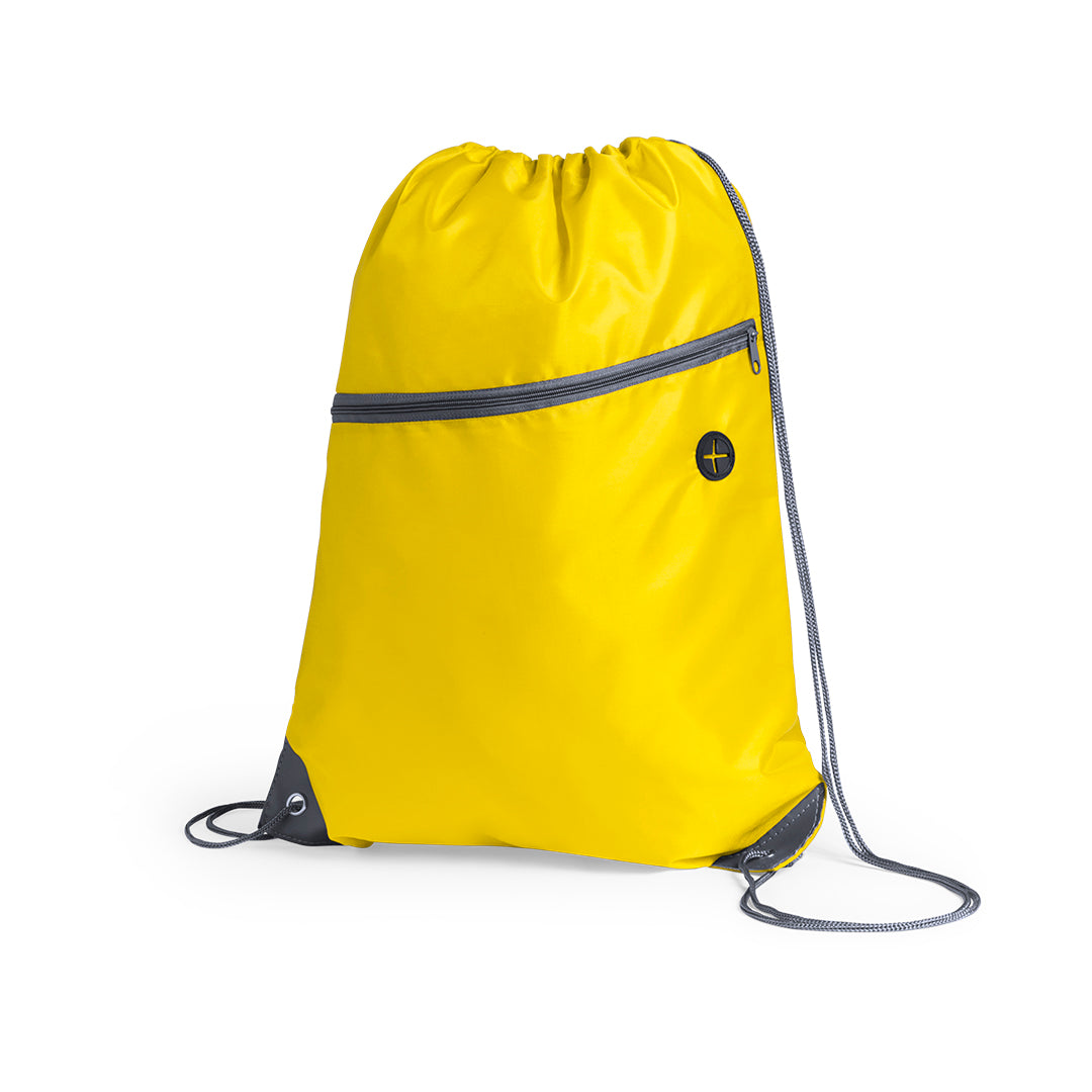 Sac à dos à cordelettes en polyester doux 210d BLADES jaune