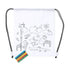 Sac à dos blanc en intissé conçu pour le coloriage