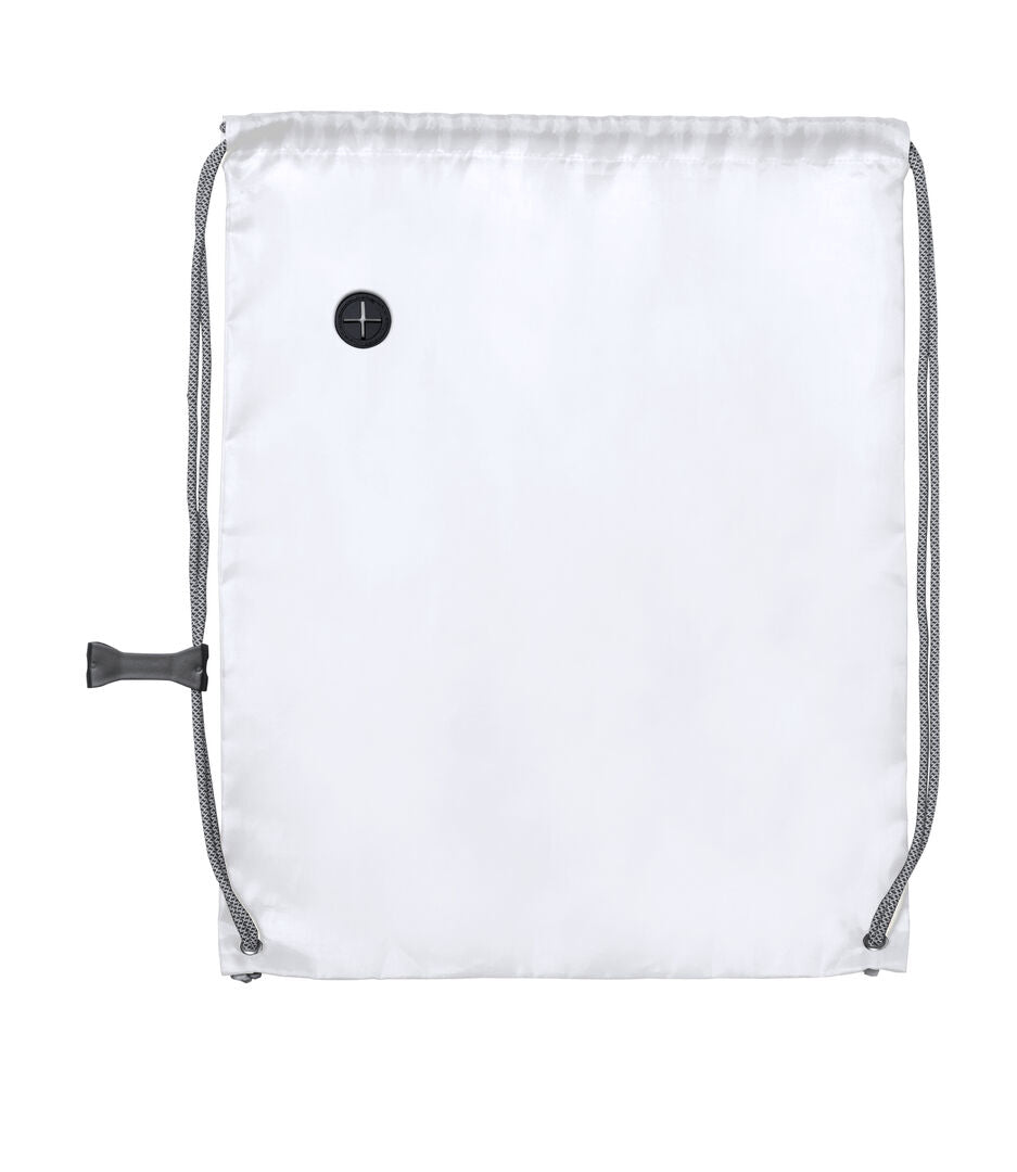 Sac à dos cordelettes en polyester souple 190t TELNER blanc