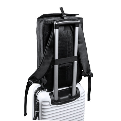 Sac à dos élégant en polyester résistant 300d et similicuir SLEITER pratique pour valise