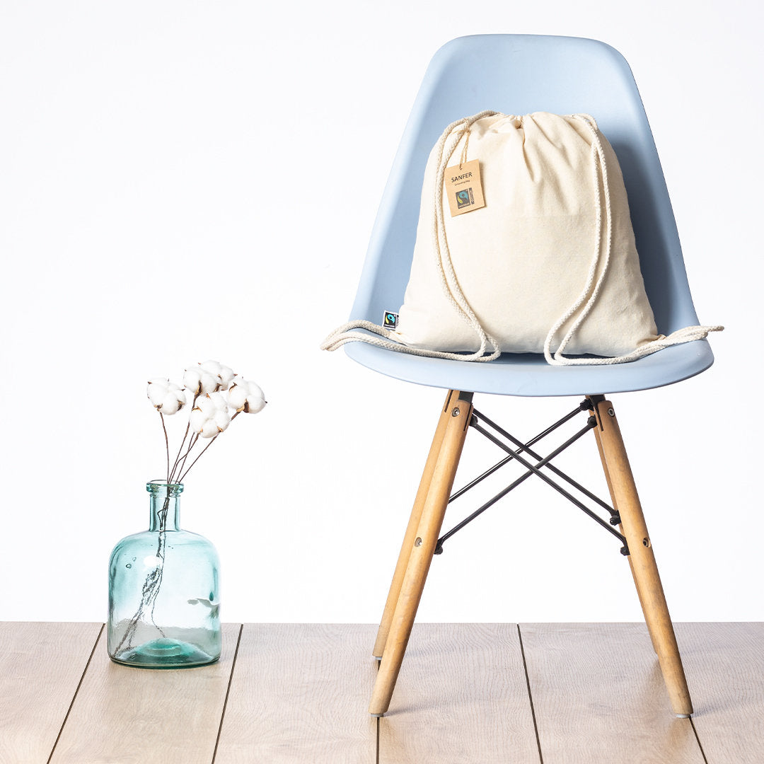 Sac à dos en corde 100 % coton 180gr / m2 fairtrade SANFER personnalisable