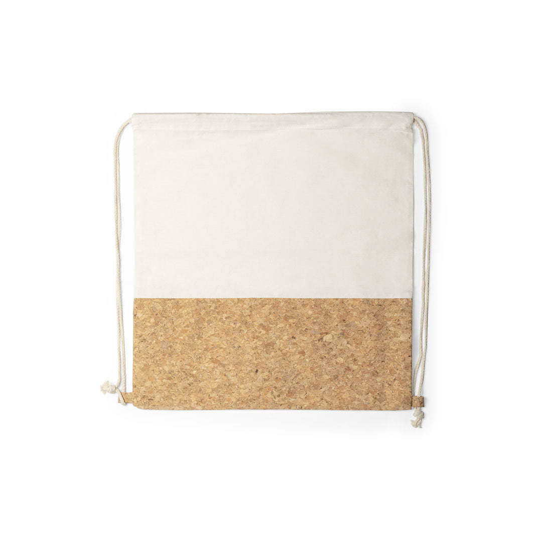 Sac à dos en liège naturel et coton souple 145gr / m2 avec cordes autobloquantes GALSIN