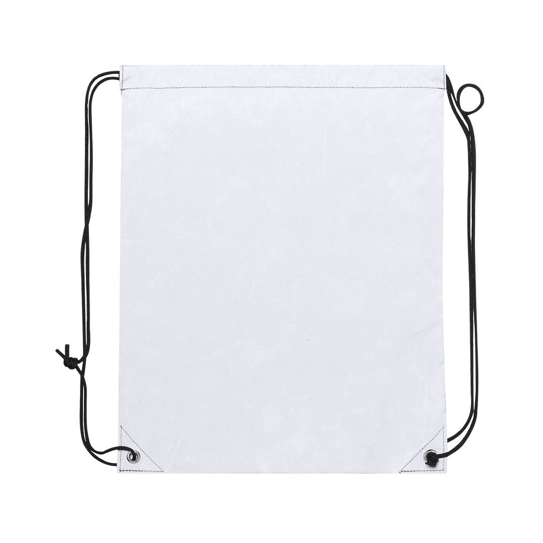 Sac à dos en polyester 210t avec cordes, sac réfléchissant, résistant à l'eau, 7kg max BAYOLET blanc