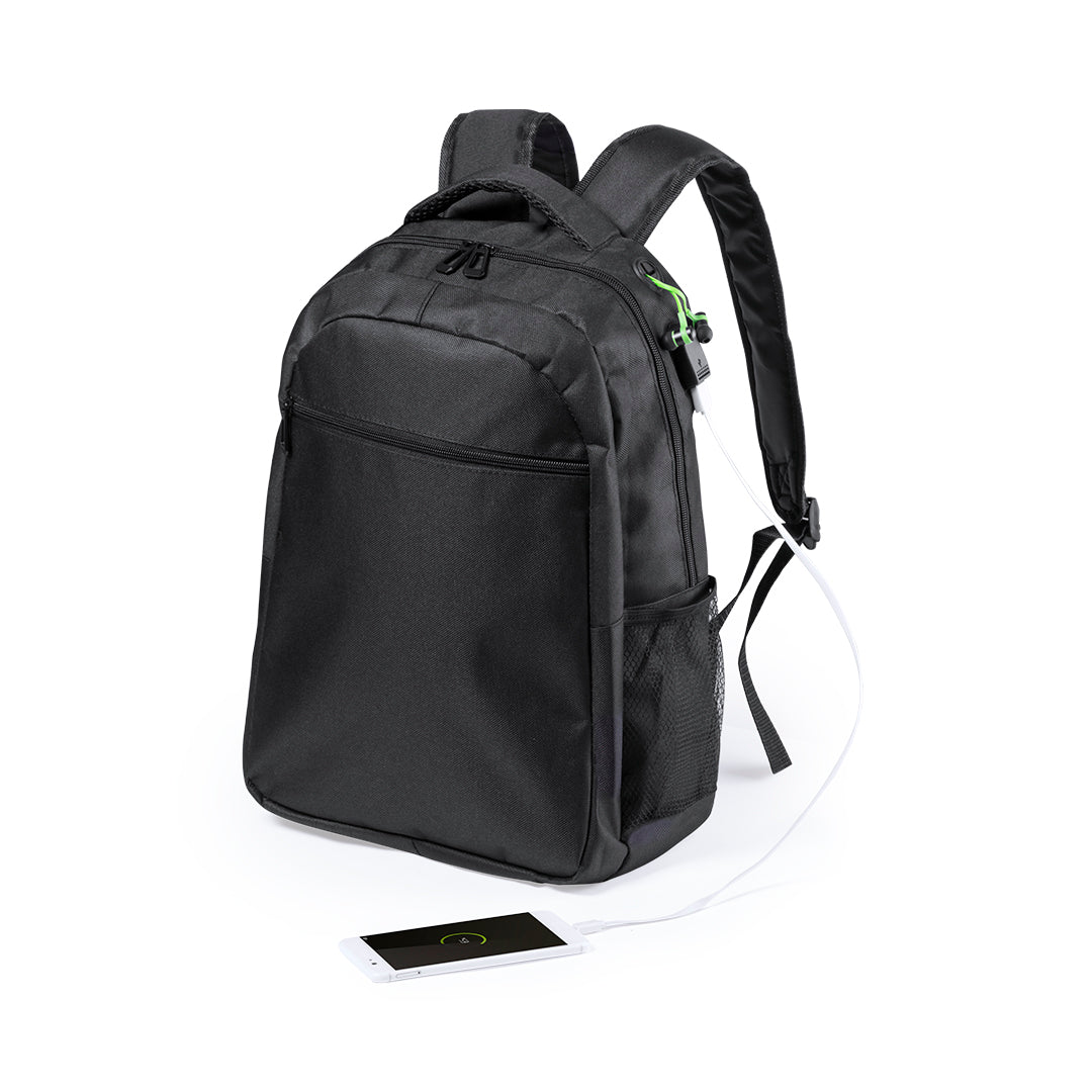 Sac à dos en polyester 600d avec Dos et bretelles rembourrées HALNOK avec marquage logo
