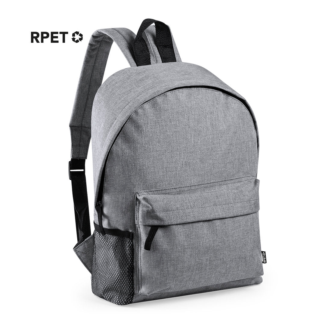 Sac à dos en rpet 430gr par m2, polyester 600d rpet CALDY avec marquage logo