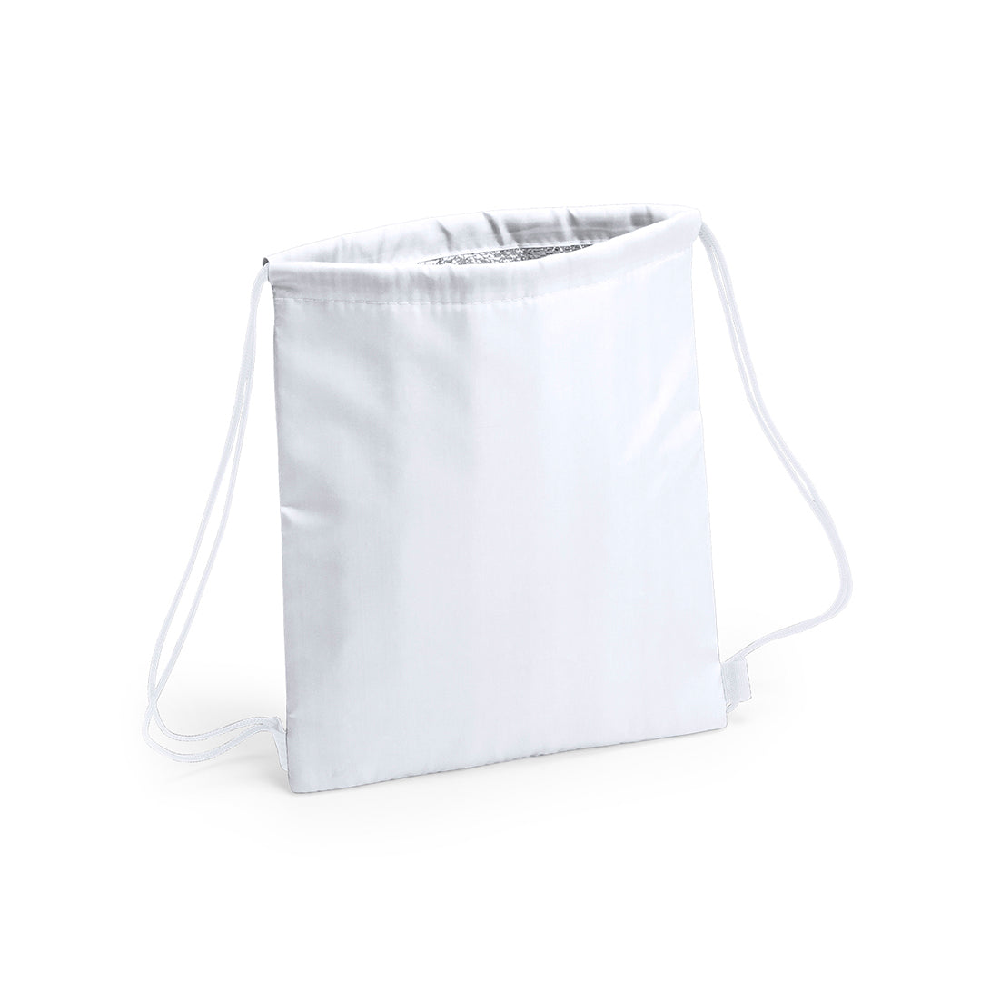 Sac à dos glacières en polyester 210D et aluminium TRADAN blanc