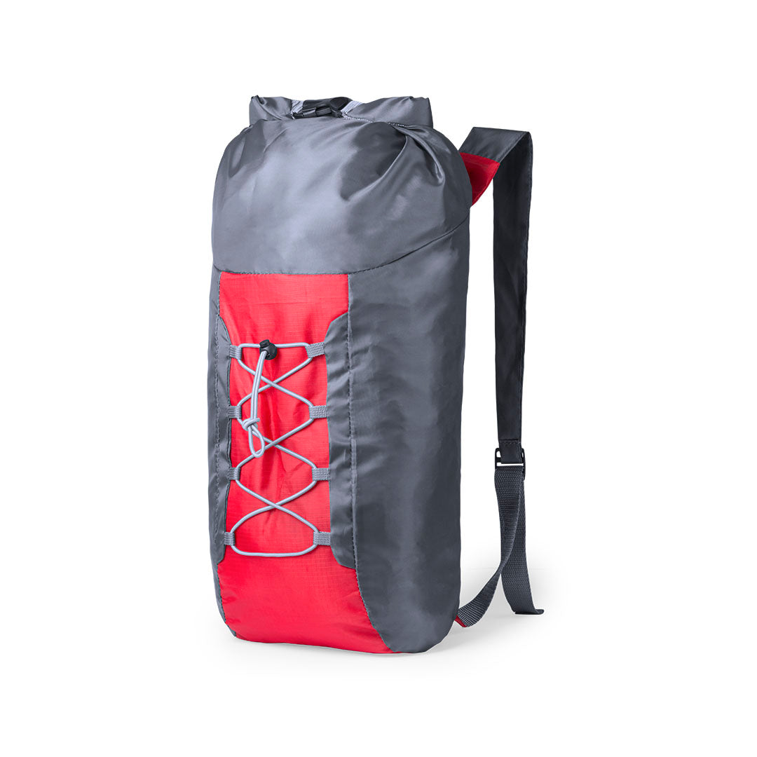 Sac à dos pliable en polyester 210d en ripstop (polyester maillé) HEDUX avec marquage logo