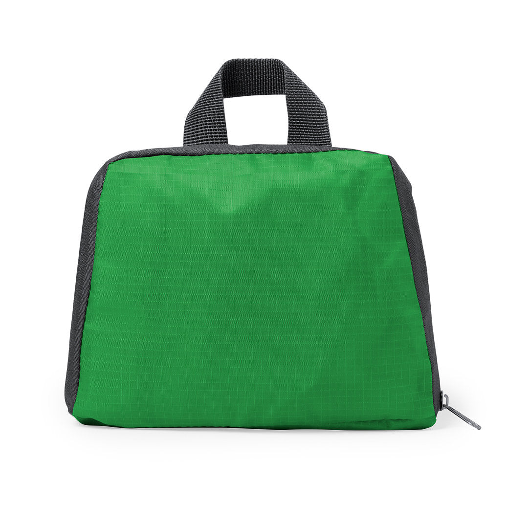 Sac à dos pliable en ripstop (polyester maillé), supporte jusqu'à 7kg MENDY vert plié