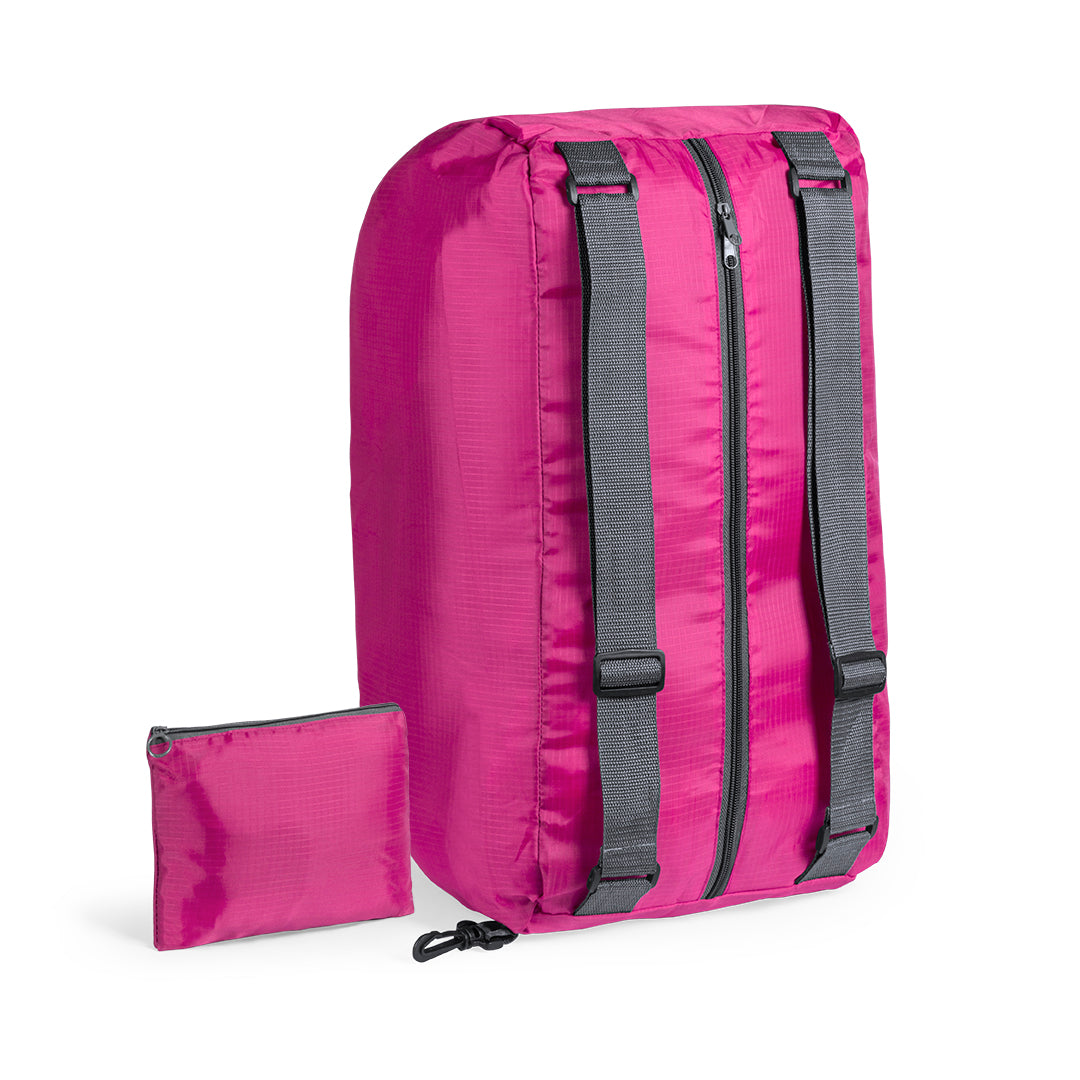 Sac à dos pliable en tissu ripstop (polyester maillé) RIBUK rose