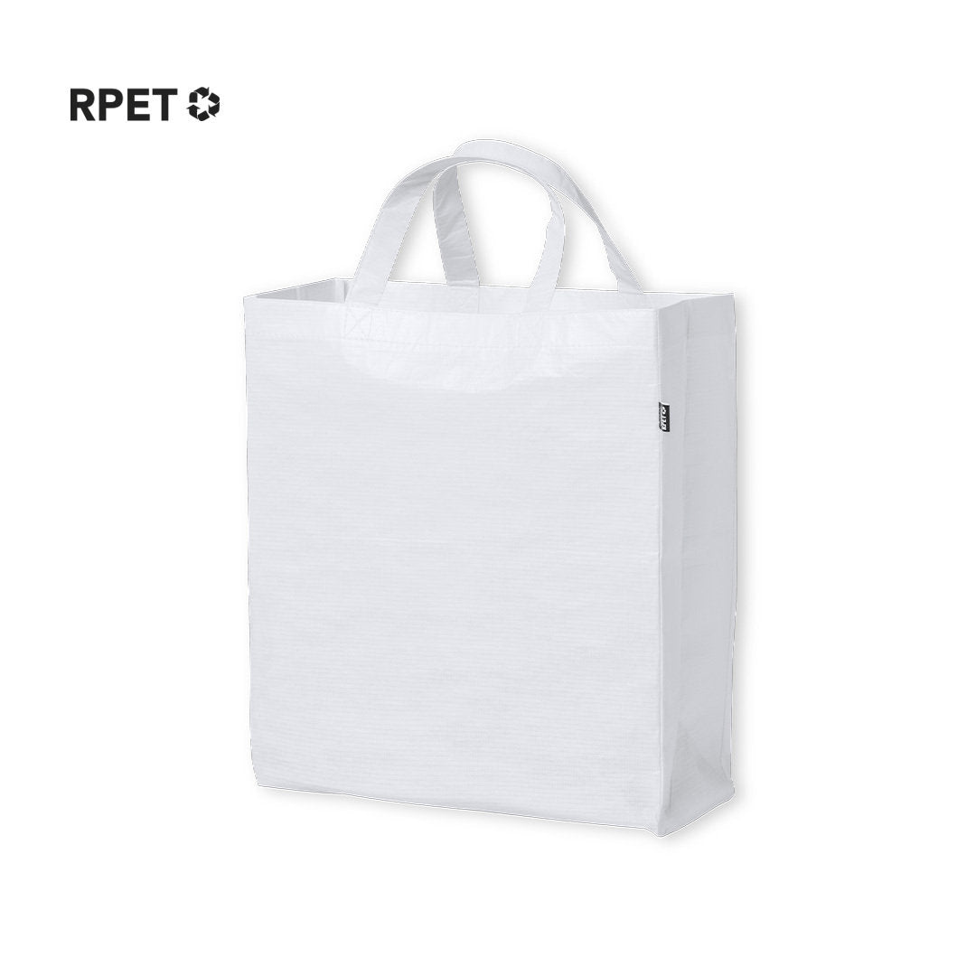 Sac en RPET laminé de 110g/m2, fabriqué à partir de plastique recyclé pour promouvoir la durabilité et la réutilisation des déchets personnalisable logo entreprise