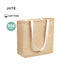 Sac durable en jute naturelle de 250g/m2, parfait pour les courses ou l'utilisation quotidienne, alliant résistance et style écologique personnalisable logo entreprise