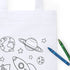 Ensemble coloriable en T.N.T. avec 5 crayons inclus