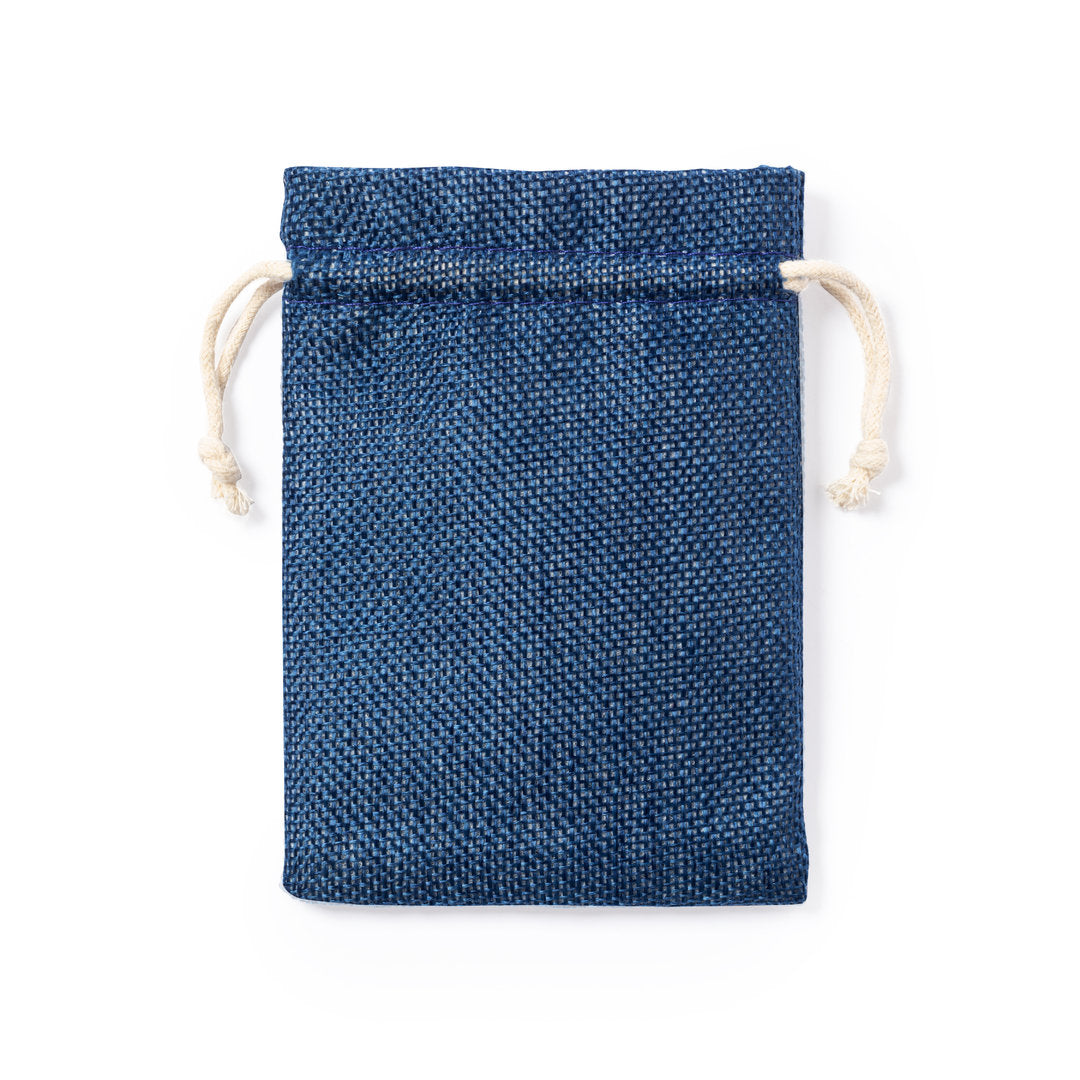 Accessoire éthique : sac de présentation en polyester avec fermeture à cordon, coloris variés.