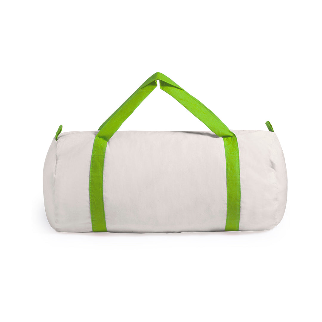 Sac de sport 100% coton avec fermeture zippée SIMARO vert