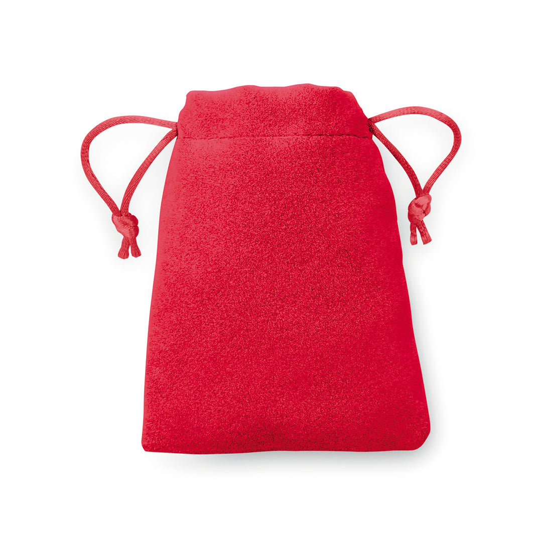 Sac doux en suédine, cordon de serrage, coloris variés.