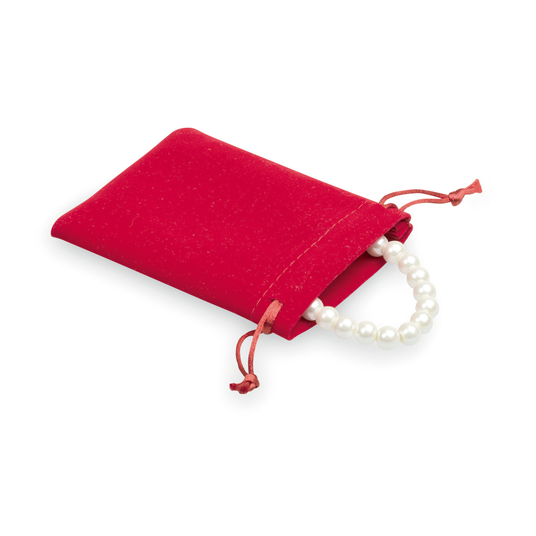 Accessoire élégant : sac en suédine avec cordon de serrage, coloris au choix.