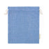 Sac respectueux de l'environnement en coton recyclé, 120 g/m2, certification GRS, fermeture à cordon.