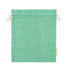 Sac éthique en coton recyclé, 120 g/m2, fermeture à cordon, finition cousue, certification GRS.