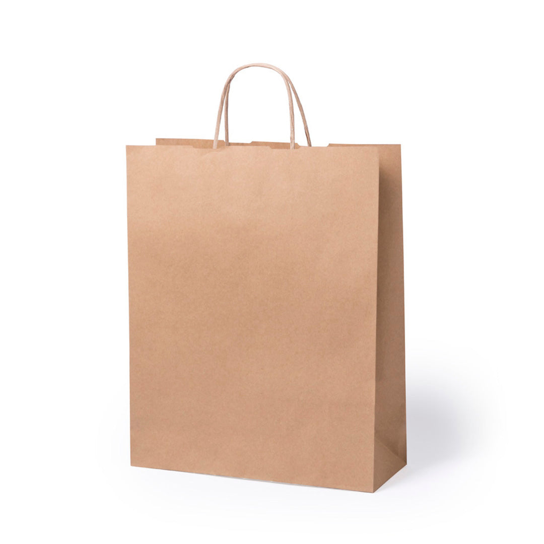 sac en papier nauska Conception avec soufflet pour une capacité de stockage accrue.