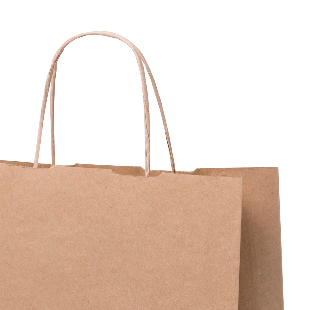 sac en papier cention avec Équipé de poignées courtes renforcées, assurant une prise solide et confortable.