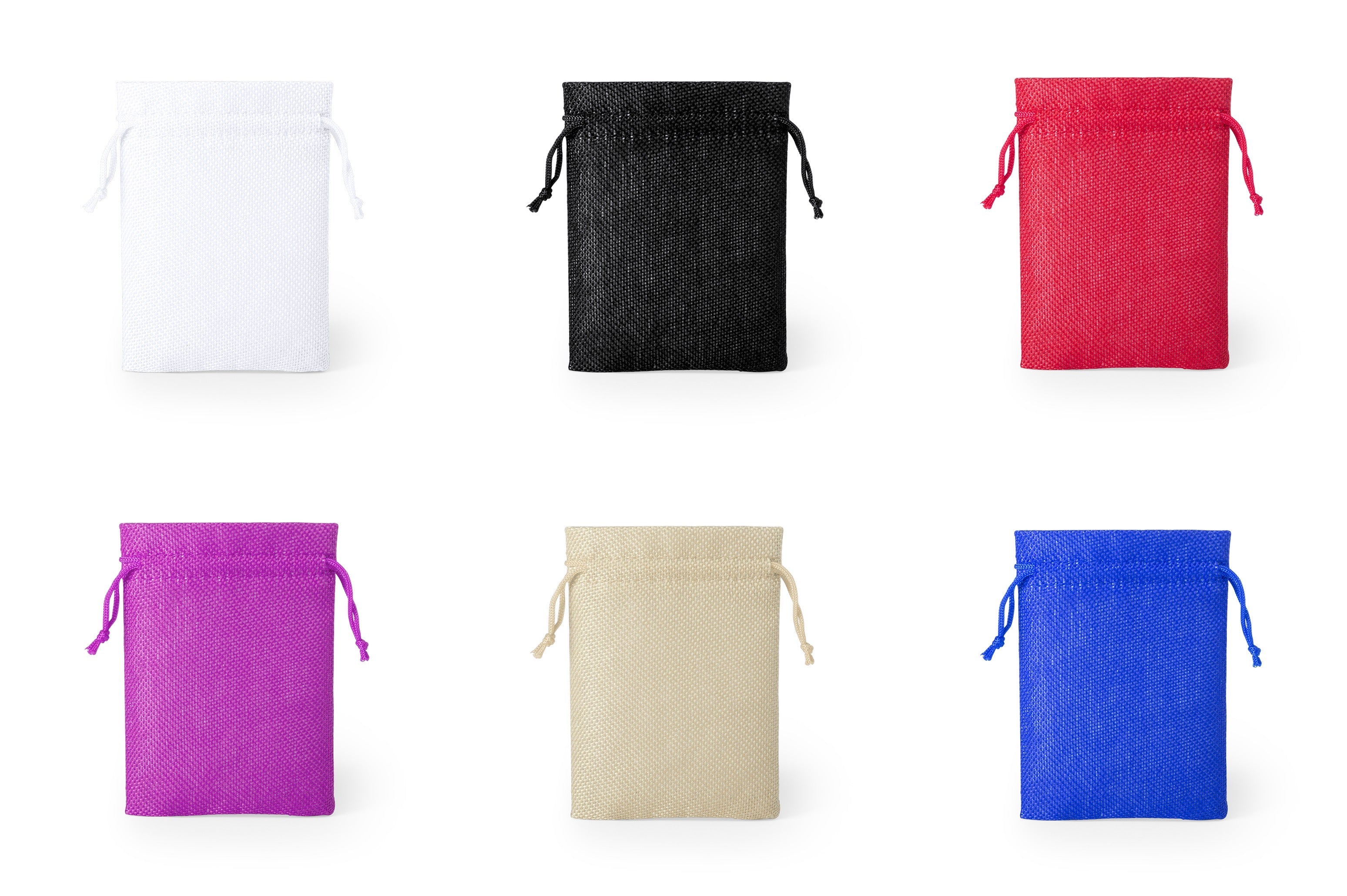 Accessoire pratique : étui en polyester avec cordons assortis, fermeture sécurisée, plusieurs teintes.
