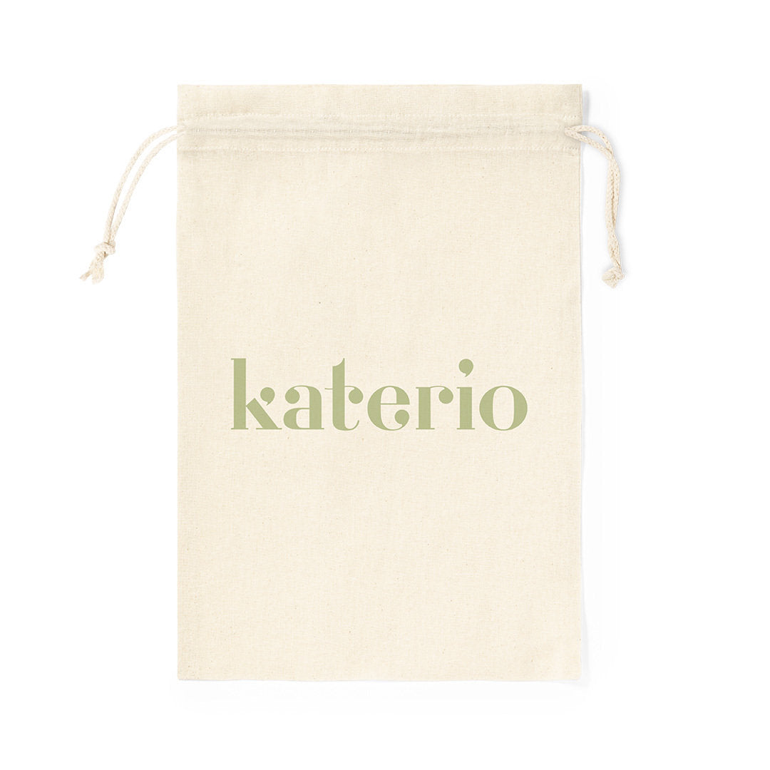 Sac durable en coton 100%, finition naturelle, fermeture en cordon, 105 g/m2, avec coutures renforcées.