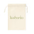 Sac durable en coton 100%, finition naturelle, fermeture en cordon, 105 g/m2, avec coutures renforcées.