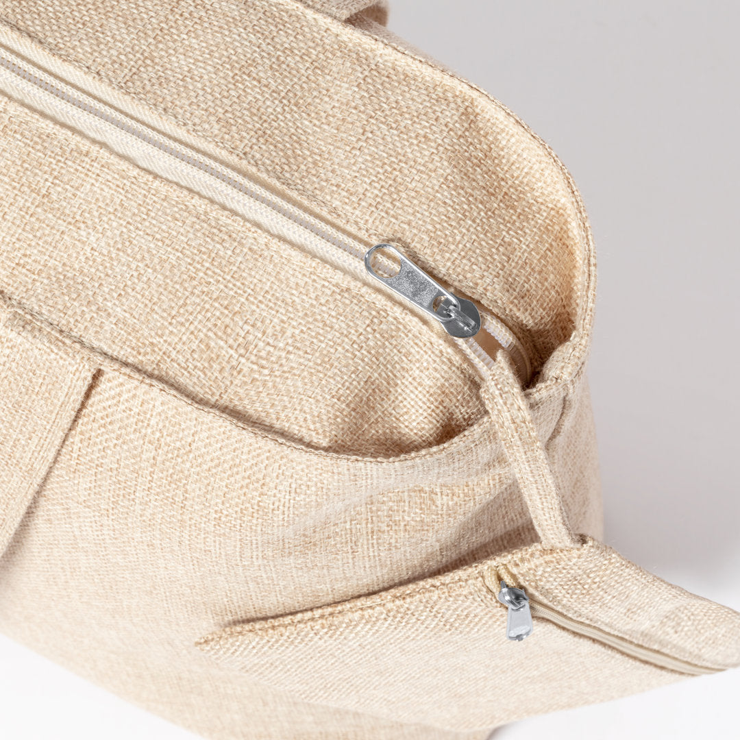 Sac original avec trousse de toilette assortie, en polyester résistant avec une finition naturelle DREXIS