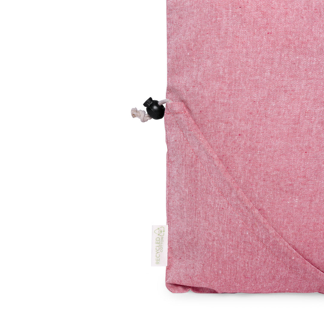 totebag Système de pliage innovant avec cordon et accessoire de réglage.