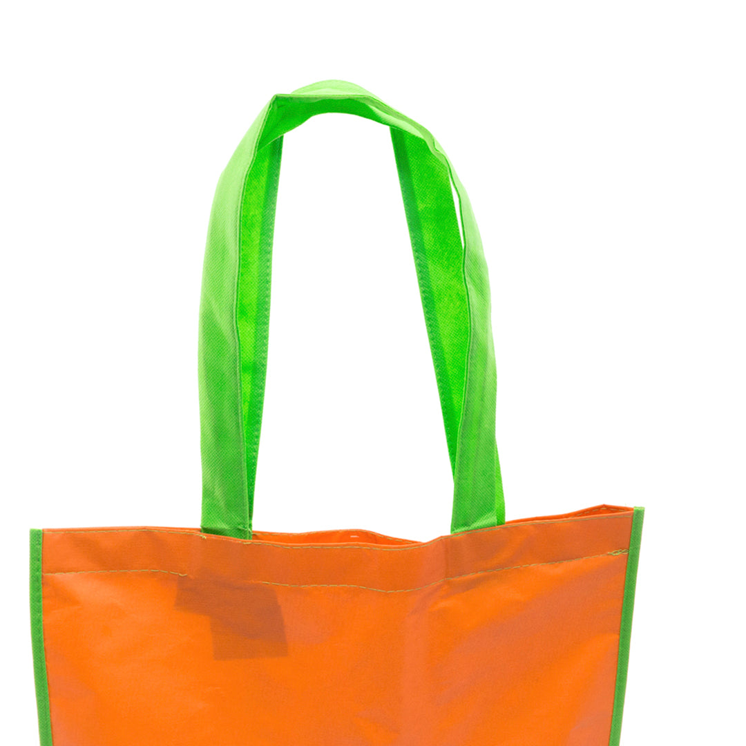 Sac polyester rpet laminé HELENA orange et vert