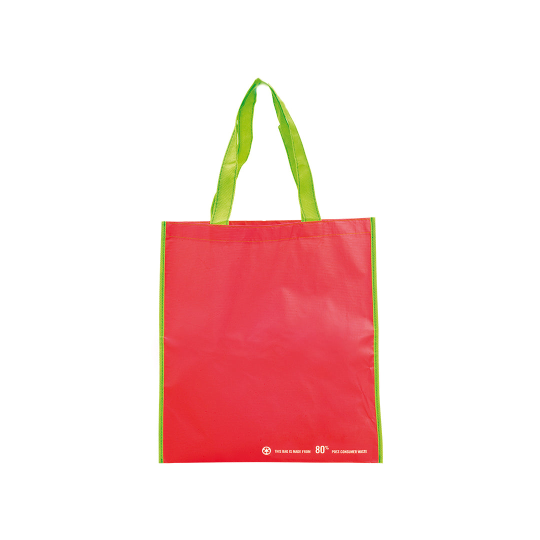 Sac polyester rpet laminé HELENA rouge et vert