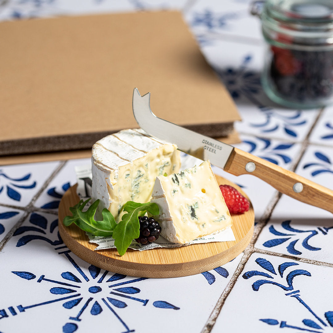 Set de fromage bambou et acier inoxydable NESTOR idéal pour présentation et découpe du fromage