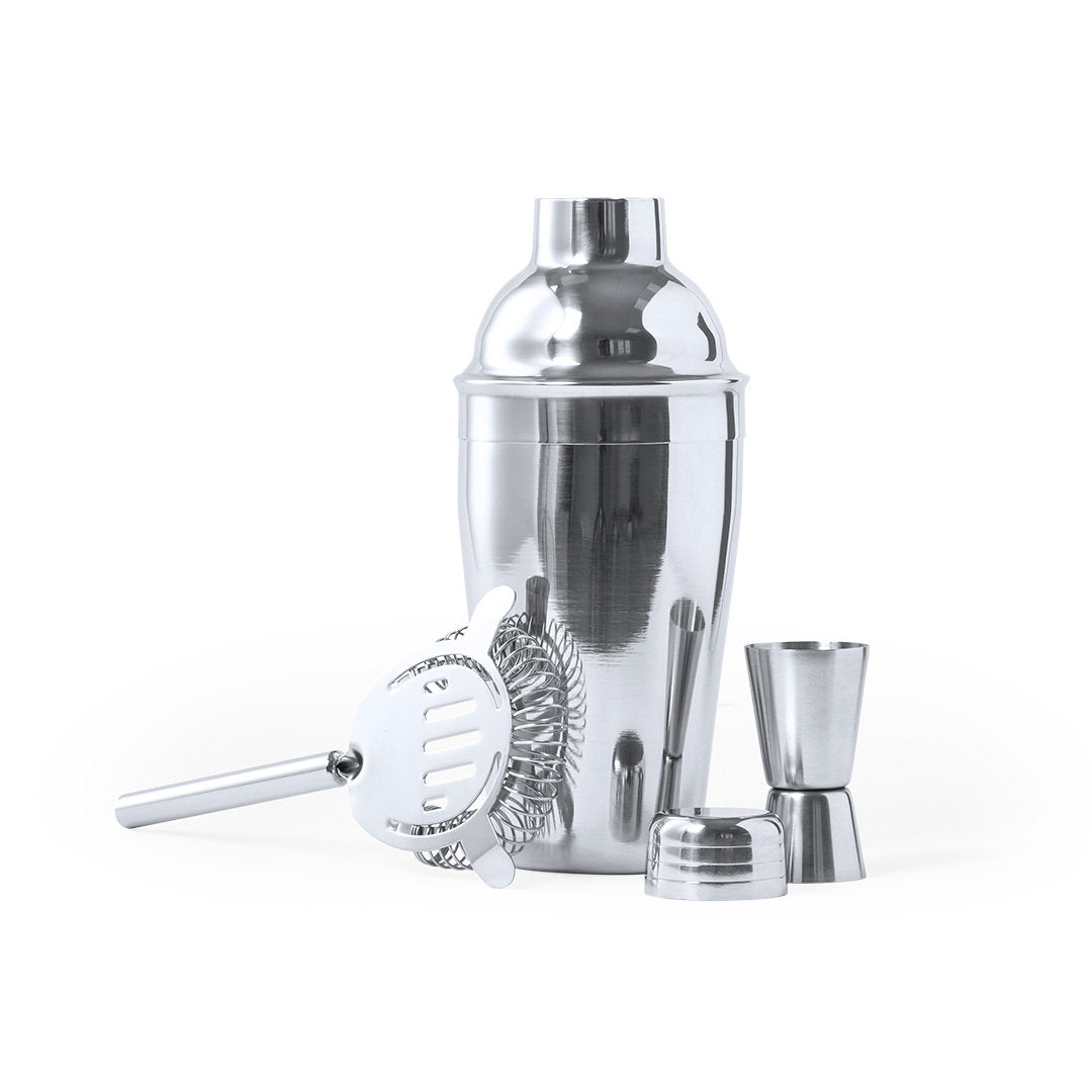 Kit cocktail en acier inoxydable WENDOL avec shaker, passoire, doseur