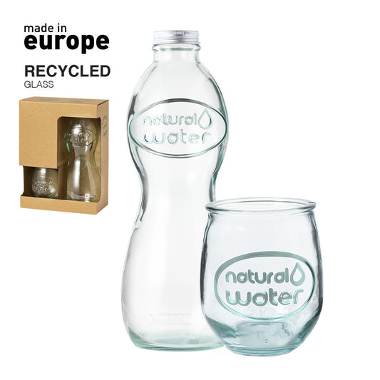 Set composé de deux verres et une bouteille HASLEG personnalisable logo entreprise