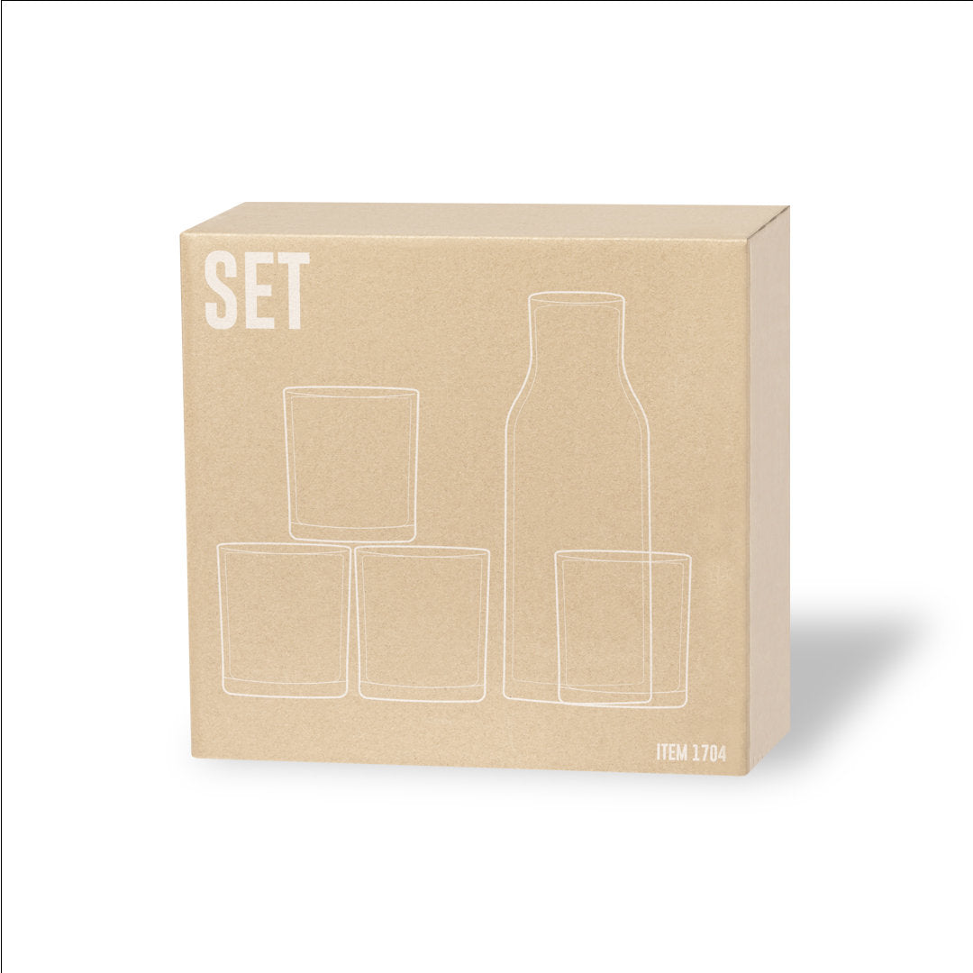 Set de carafe et verres en cristal MALISTER étui carton