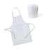 Set du petit cuisinier avec tablier enfant et toque de chef assortie