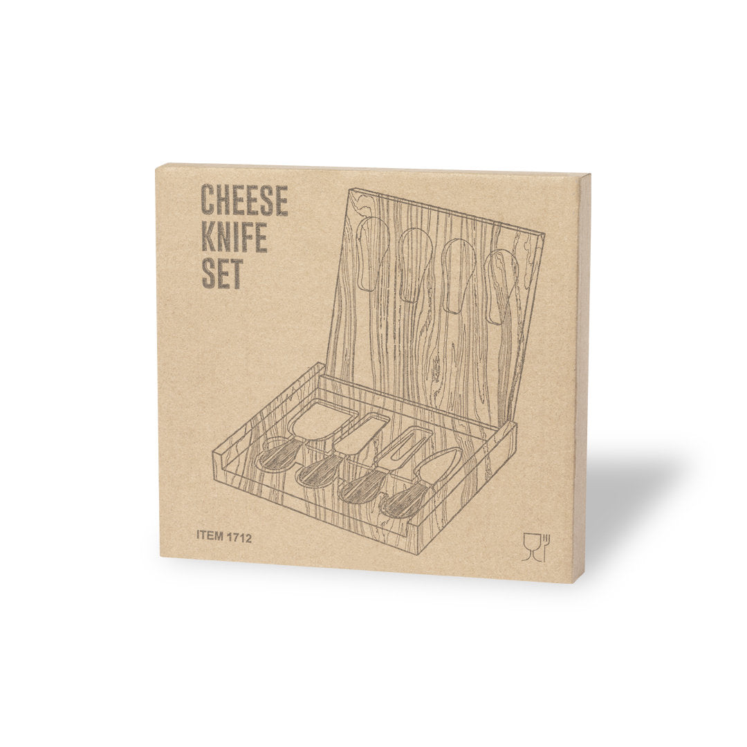 Set de fromage en bambou WAYNE avec étui carton
