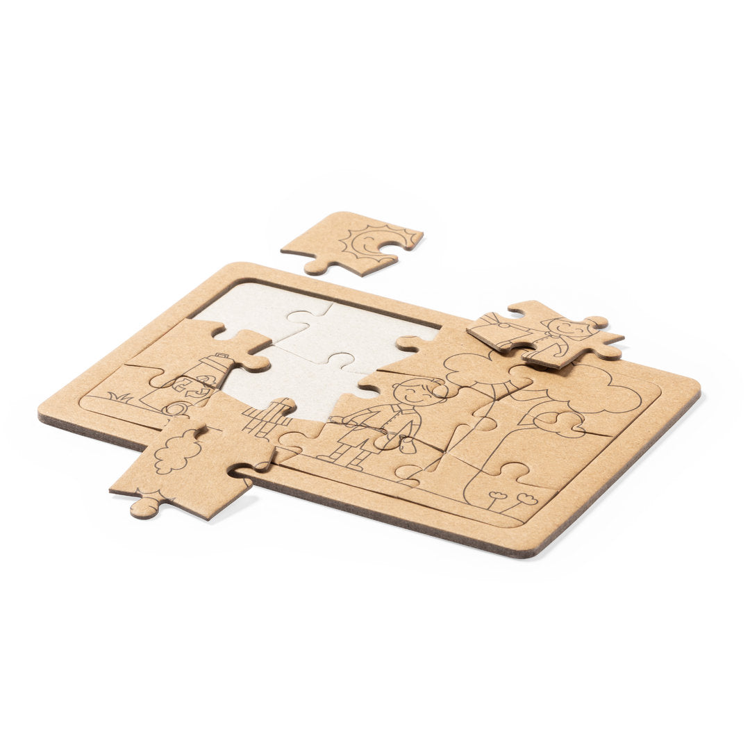 Puzzles écologiques pour enfants : 2 jeux de 12 pièces en carton recyclé.